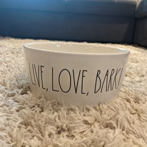 Rae Dunn "live, love, bark" pet bowl